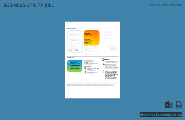 Beispielseite 3 der Geschäftsrechnung von British Gas Energy